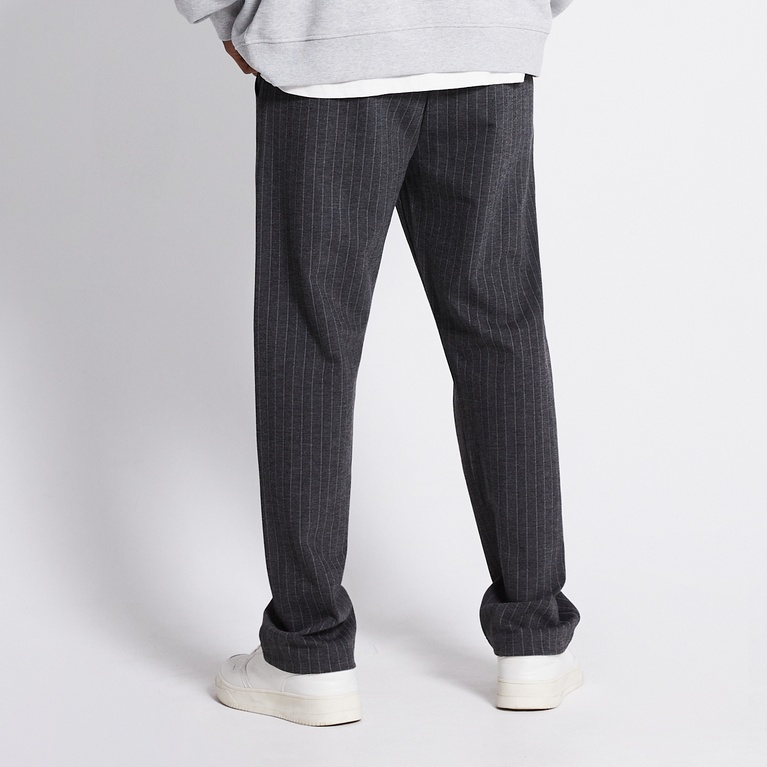 Drawstring pants "Theoz stripe" Grey